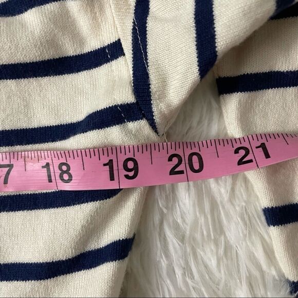 VINEYARD VINES STRIPED NAVY WHITE MOCK NECK LONGSLEEVE SHIFT DRESS SZ small - Picture 9 of 9
